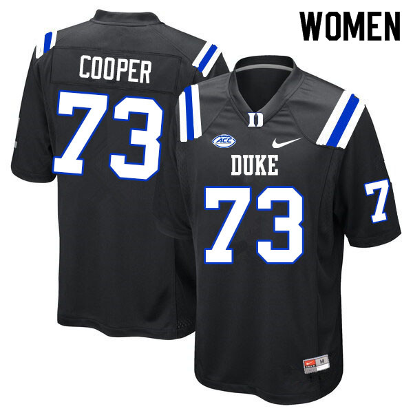 Women #73 Curtis Cooper Duke Blue Devils College Football Jerseys Sale-Black